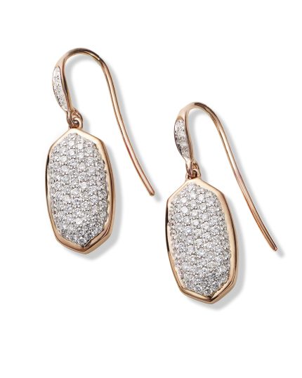 Lee Earrings in Pave Diamond and 14k Rose Gold