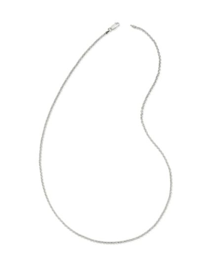 Axel 24" Chain Necklace in Oxidized Sterling Silver