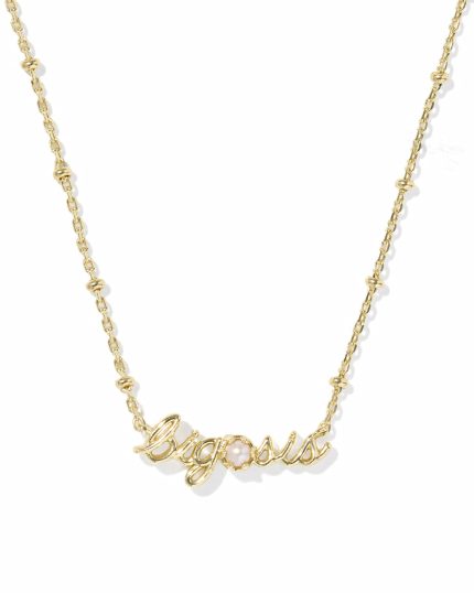 Big Sis Gold Short Pendant Necklace