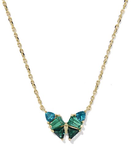 Blair Butterfly Gold Small Short Pendant Necklace  