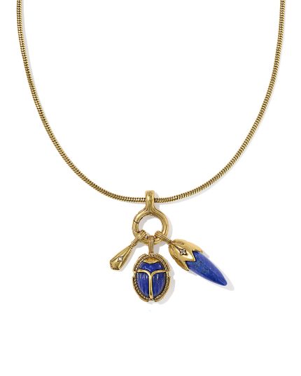 Catherine Vintage Gold Charm Necklace