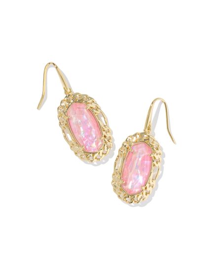 Dani Gold Figaro Frame Drop Earrings