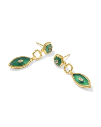 Davie 18k Gold Vermeil Stone Drop Earrings 