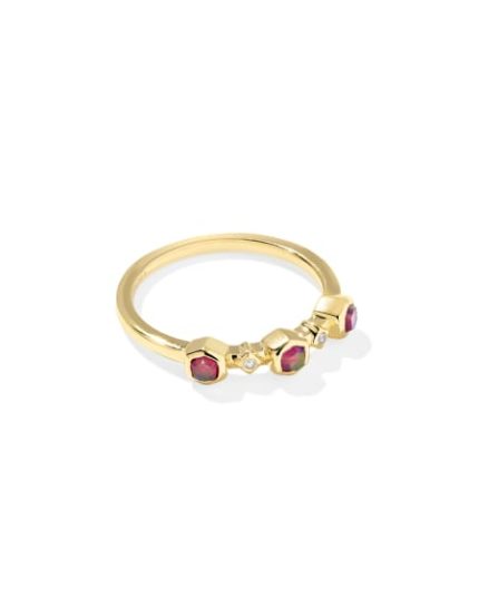 Davie Trio 18k Gold Vermeil Band Ring