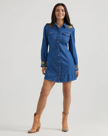 Wrangler® x Yellow Rose by Kendra Scott Embroidered Dress