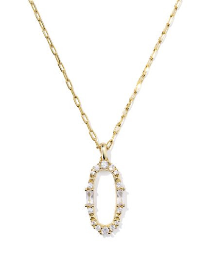Essie Pave Gold Short Pendant Necklace