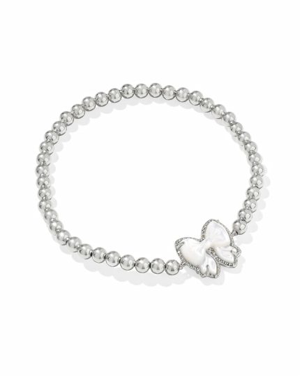 Haley Bow Silver Stretch Bracelet 