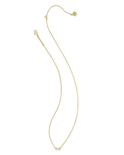 Juliette Gold Pendant Necklace in Rose Quartz