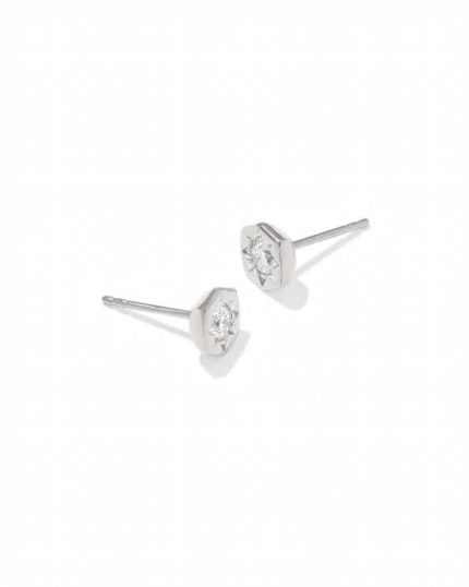 0.32 ct Lab Grown Diamond Davie Star Stud Earrings in Sterling Silver