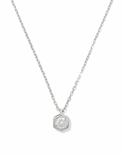 0.16 ct Lab Grown Diamond Davie Star Pendant Necklace in Sterling Silver