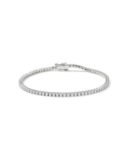 1.9 ct Lab Grown White Diamond Tennis Bracelet in 14k White Gold