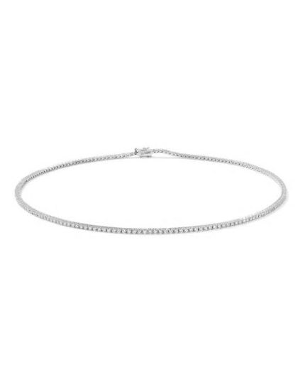 4.73 ct Lab Grown White Diamond Tennis Necklace in 14k White Gold