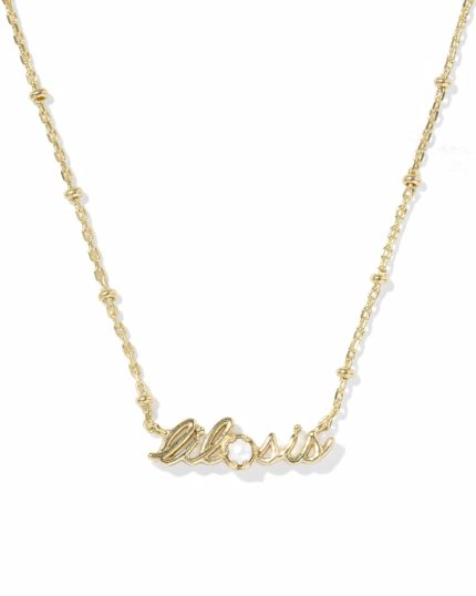 Lil Sis Gold Short Pendant Necklace