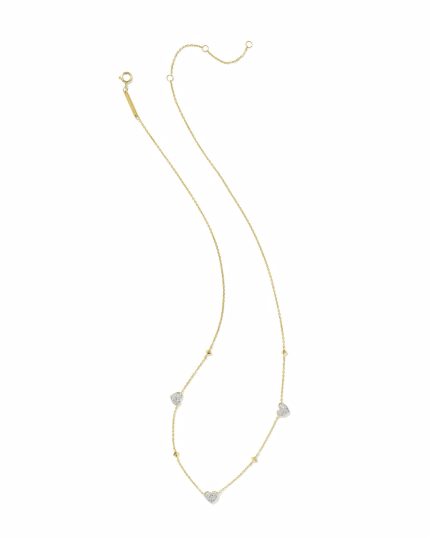 0.21 ct Madeline 14k Yellow Gold Strand Necklace in White Diamond