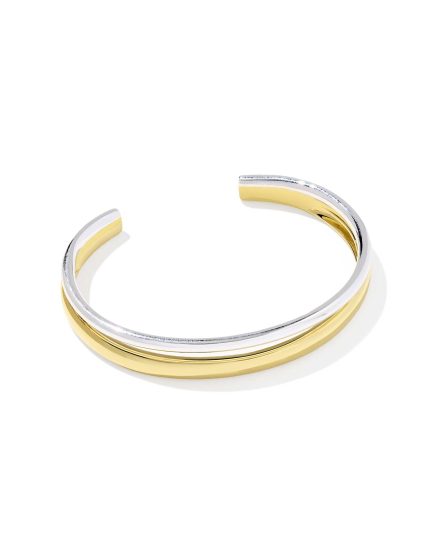 Meg Mixed Metal Double Cuff Bracelet 