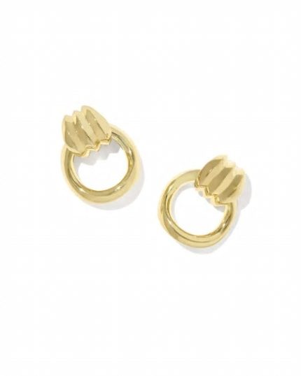 Mikki Gold Open Frame Earrings 