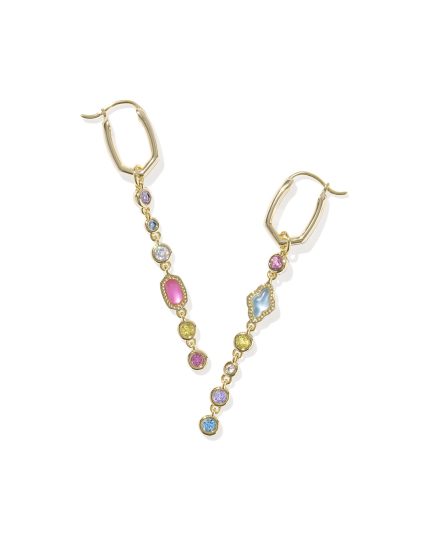 Mini Elisa and Abbie Gold Convertible Huggie Earrings