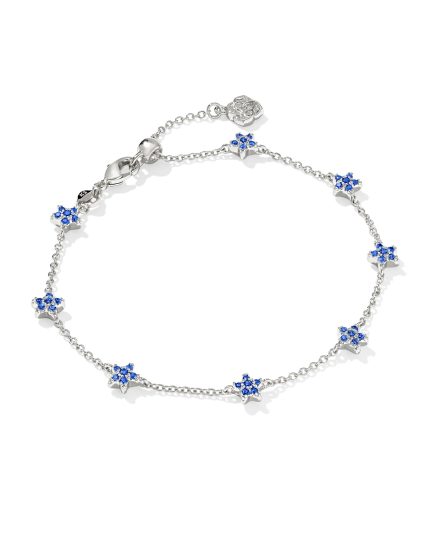 Sierra Silver Star Crystal Delicate Chain Bracelet