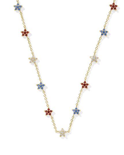 Sierra Star Gold Crystal Strand Necklace