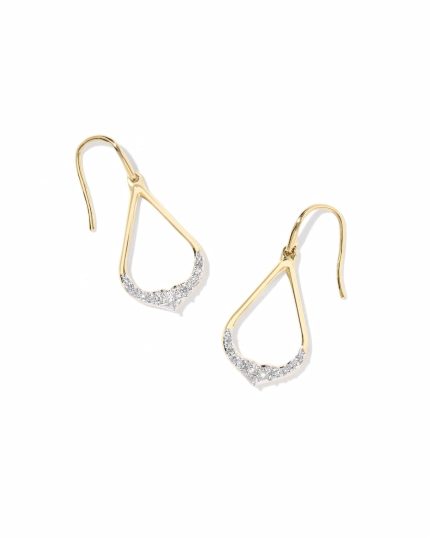 0.19 ct Sophee 14k Yellow Gold Small Open Frame Earrings 
