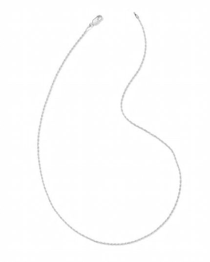 Twisted Link Sterling Silver Chain Necklace