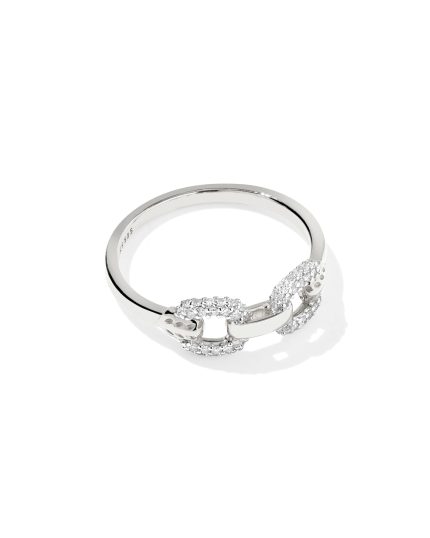 Beau 14k White Gold Band Ring