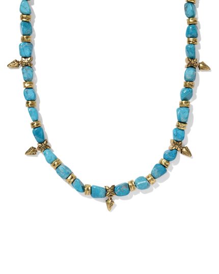 Shera Vintage Gold Beaded Necklace