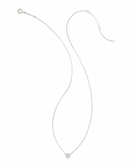 0.15 ct Audrey 14k White Gold Pendant Necklace in White Diamond