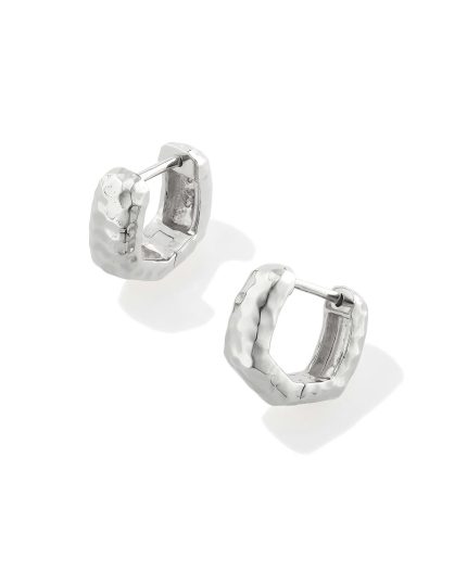Davie Sterling Silver Metal Huggie Earrings