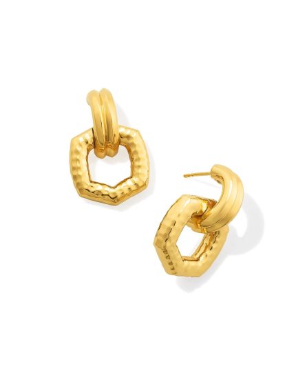 Davie 18k Gold Vermeil Open Frame Huggie Earrings