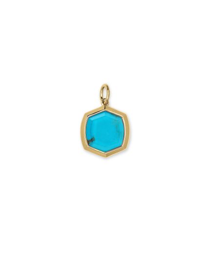 Davis 18k Gold Vermeil Charm in Turquoise