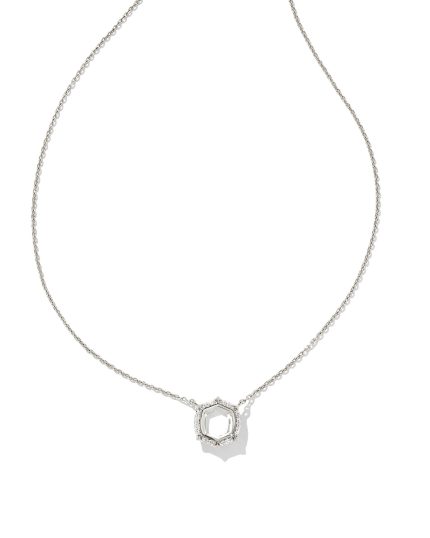Davis Sterling Silver Luxe Pendant Necklace in White Sapphire