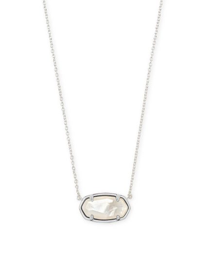 Elisa Sterling Silver Pendant Necklace in Ivory Mother-of-Pearl