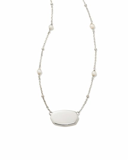 Elisa Pearl Sterling Silver Pendant Necklace in Freshwater Cultured Pearl