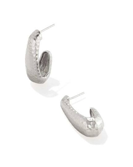 Ellen Sterling Silver Metal Hoop Earrings