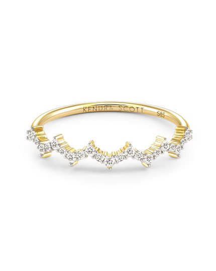 0.2 ct Finley 14k Yellow Gold Band Ring in White Diamond