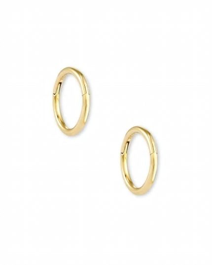 Gina Seamless Huggie Earrings in 14k Yellow Gold