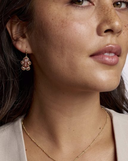 Gingerbread Gold Drop Earrings 