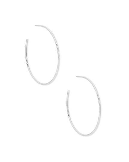 Keeley 50mm Hoop Earrings in Sterling Silver