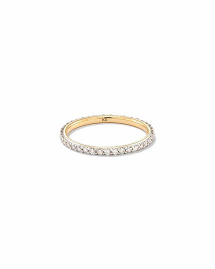0.5 ct Marilyn 14k Yellow Gold Full Eternity Band Ring in White Diamond
