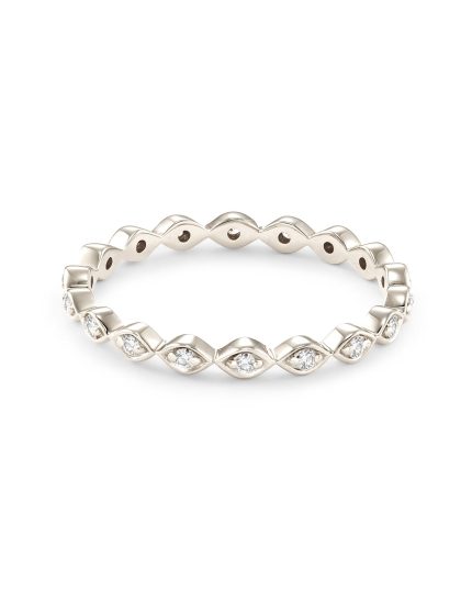 0.15 ct Nicolette 14k White Gold Band Ring in White Diamond