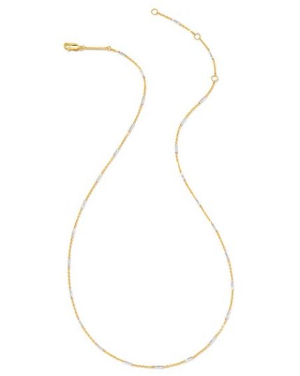 Roll Bar Chain Necklace in Mixed Metal