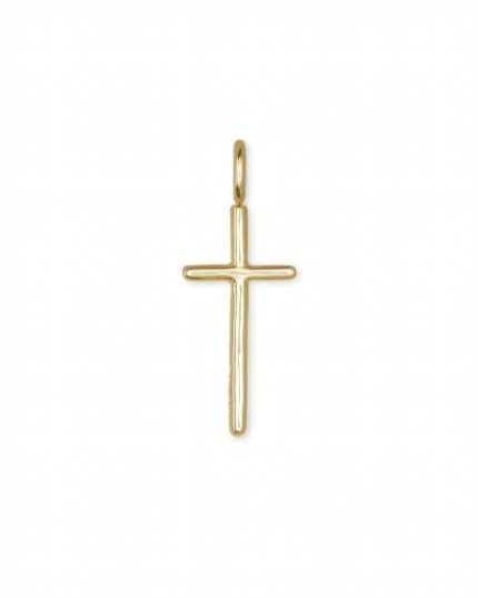 Cross Charm in 18k Gold Vermeil