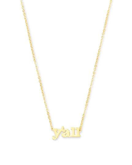 Y'all Pendant Necklace in 18k Gold Vermeil